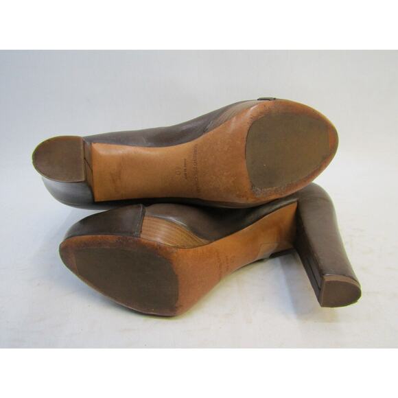 Robert Del Carlo Womens Size 40 EUR Brown Leather Zip Ankle Fashion Boots Bootie - Picture 9 of 11